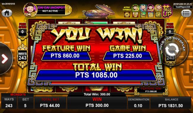 Total Free Spins Payout