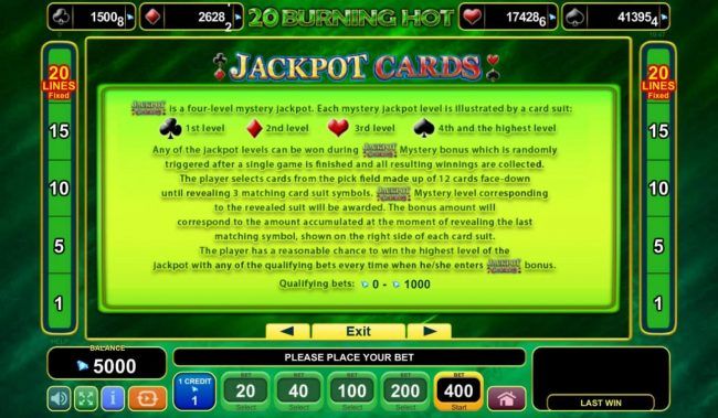 Jackpot Cards Rules