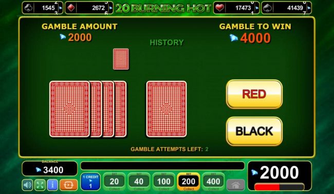 Gamble Feature Game Board