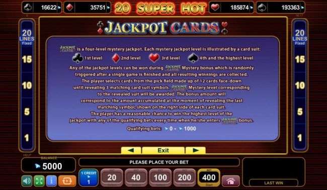 Jackpot Cards Rules