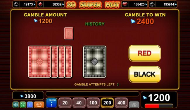 Gamble Feature Game Board