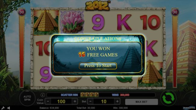 Scatter win triggers the free spins feature