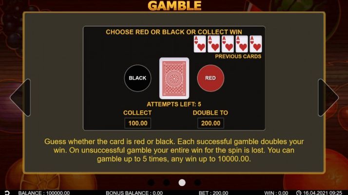 Gamble feature