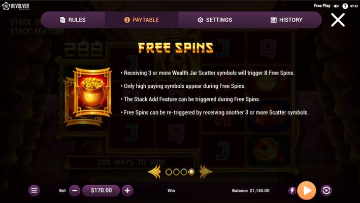 Free Spin Feature Rules