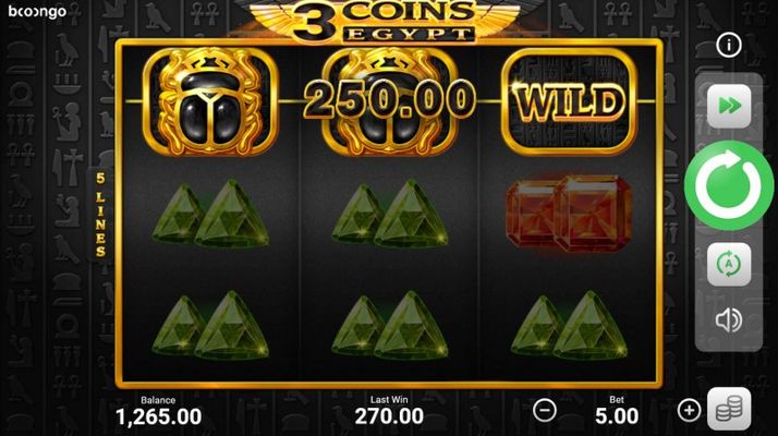 3 Coins Egypt Hold and Win :: Multiple winning paylines