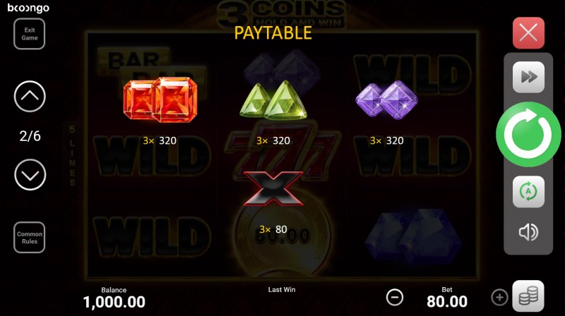 Paytable - Low Value Symbols