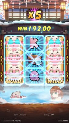 3 Monkeys :: Re-spin leads to multiple winning paylines