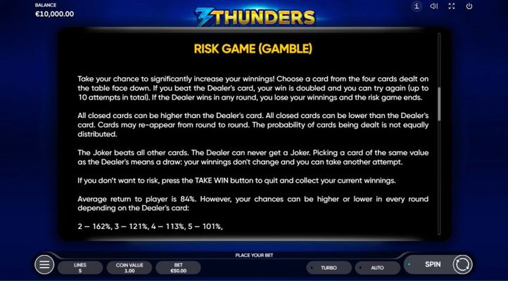 Gamble feature