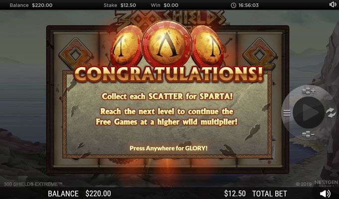 10 Free Spins Awarded