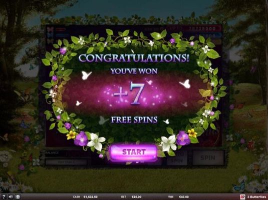 7 Free Spins awarded