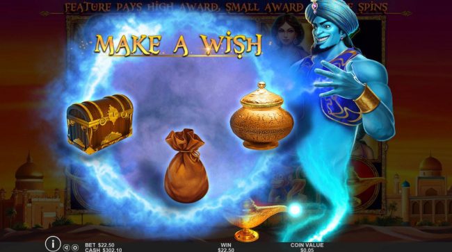Make a Wish - Select one of three items to reveal your prize award.