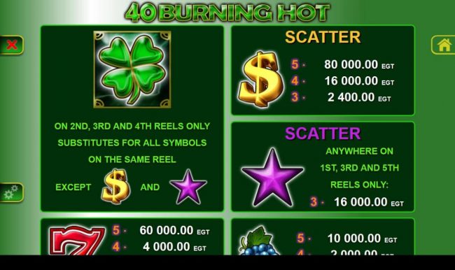 Wild and Scatter Symbols Rules and Pays