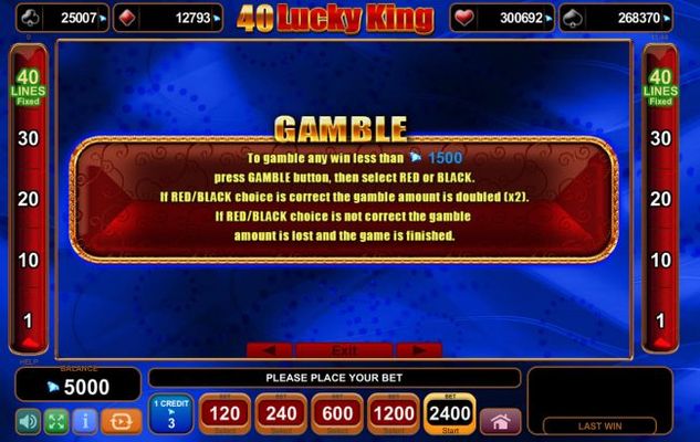 Gamble Feature Rules