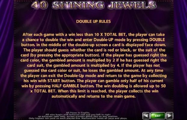 Double Up Gamble Rules