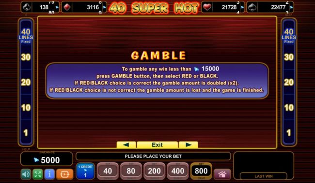 Gamble Feature Rules