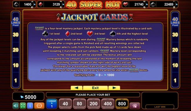 Jackpot Cards Rules