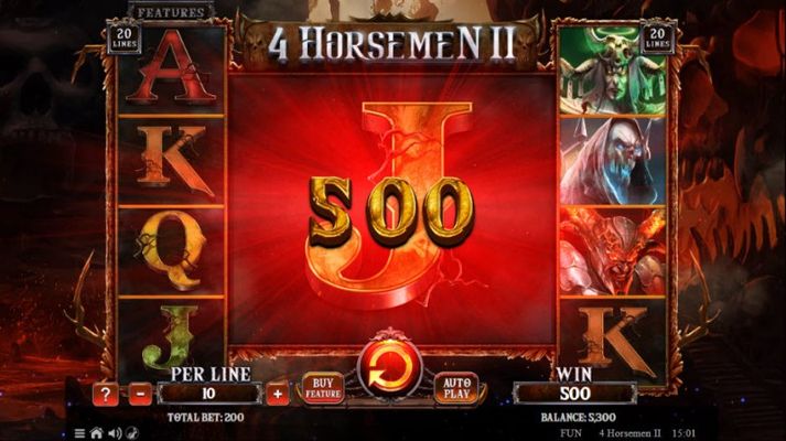 4 Horsemen II :: Multiple winning paylines