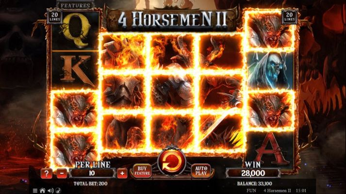 4 Horsemen II :: Multiple winning combinations leads to a big win