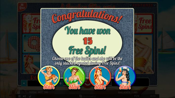 15 Free Spins Awarded