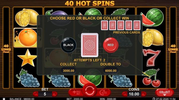 Black or Red Gamble Feature