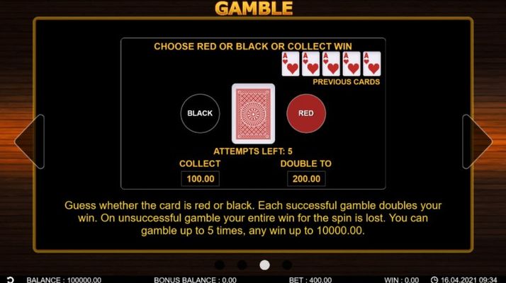 Gamble feature