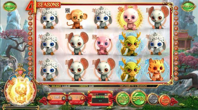 Every 30 spins the Golden animal changes adding a 10x multipler to all winning combinations that include the golden animal.