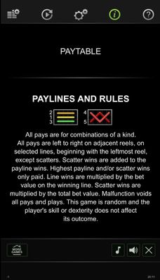 Paylines 1-5