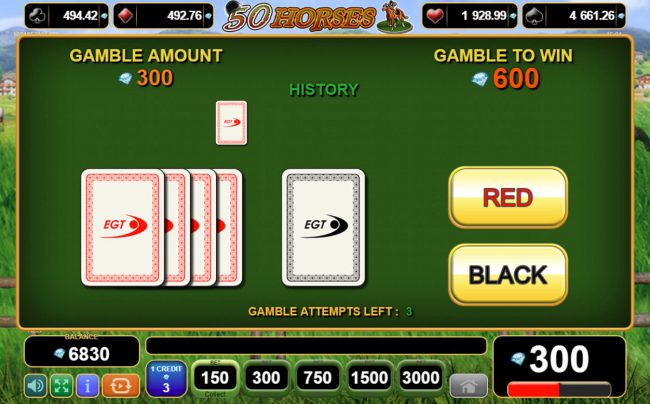 Red or Black Gamble feature