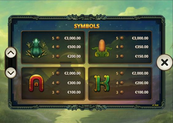 Paytable - Medium Value Symbols