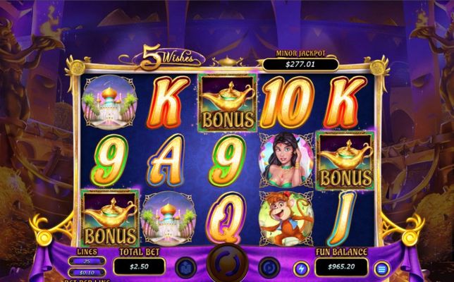 Scatter symbols triggers the free spins bonus feature