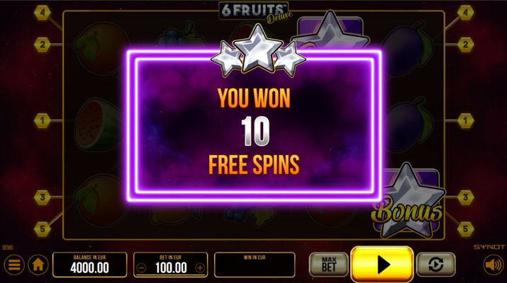 10 Free Spins Awarded