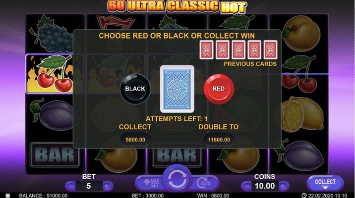 Black or Red Gamble Feature