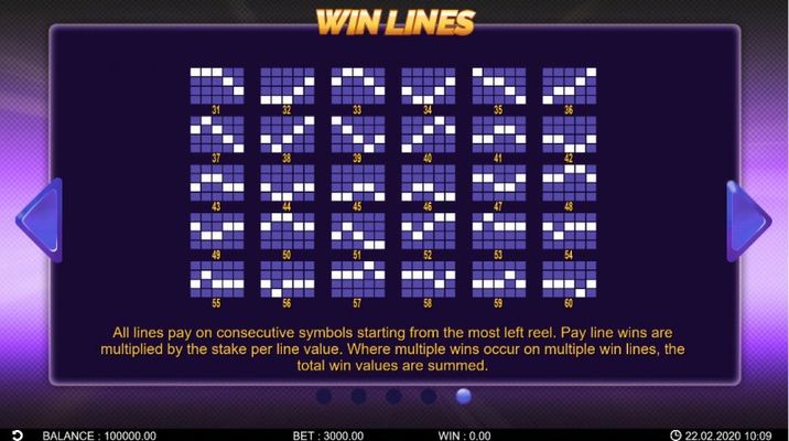Paylines 31-60