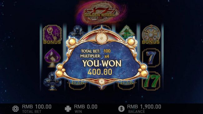 Bonus game pays out a total of 400 coin