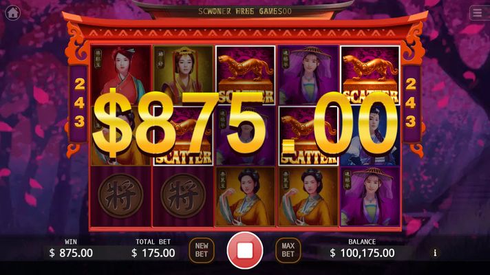 7 Heroines :: Scatter symbols triggers the free spins feature