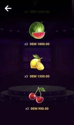 Low Value Symbols Paytable