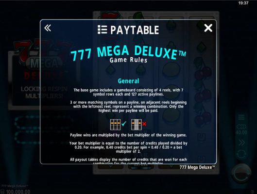 777 Mega Deluxe :: General Game Rules