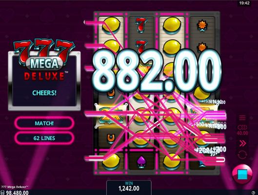 777 Mega Deluxe :: Multiple winning combinations lead to a big win