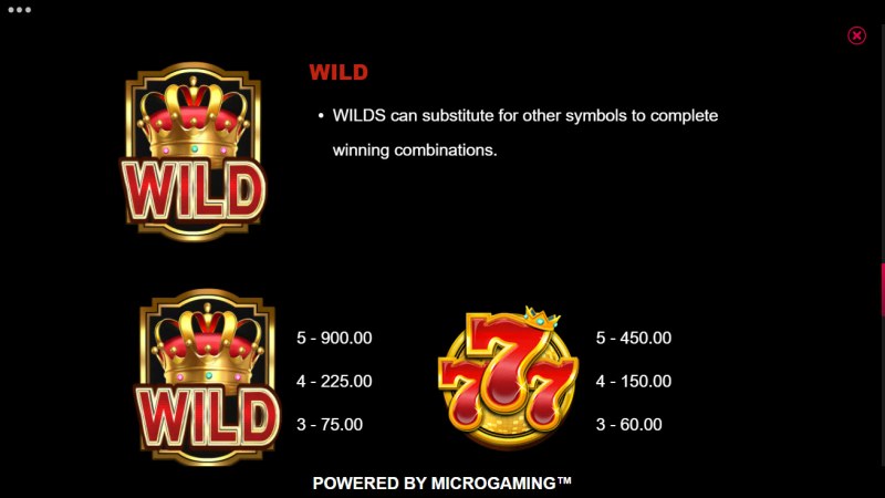 Paytable - High Value Symbols