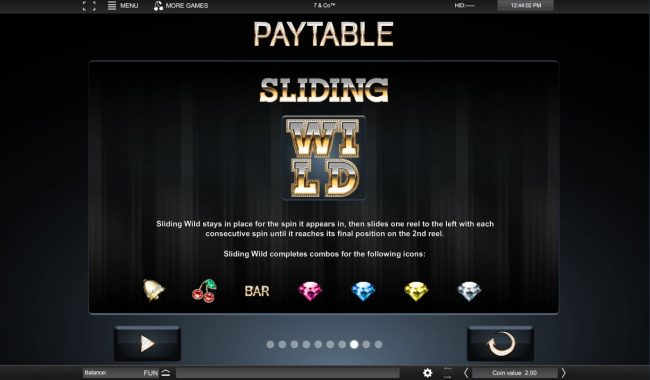 Sliding Wild Symbol Rules