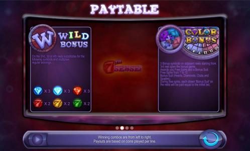 Wild and Color Bonus Feature Game Rules