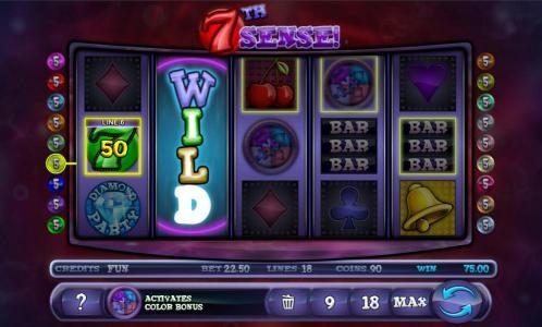 Stacked Wild Feature triggers $75 jackpot