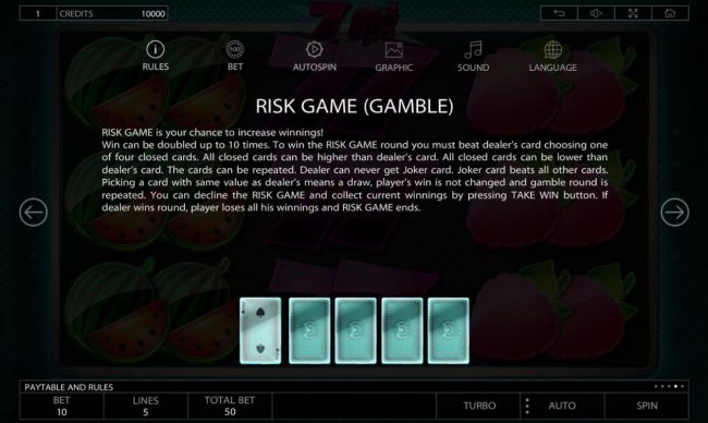 Risk Game (gamble) Rules