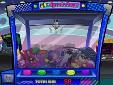 Arcade Bonus Feature - Select a colored button to win a prize.