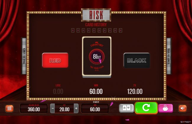 Red or Black Gamble feature