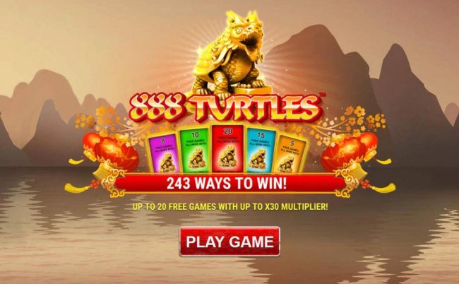 Splash screen - game loading - 243 ways to win! Up to 20 free games with up to x30 multiplier!