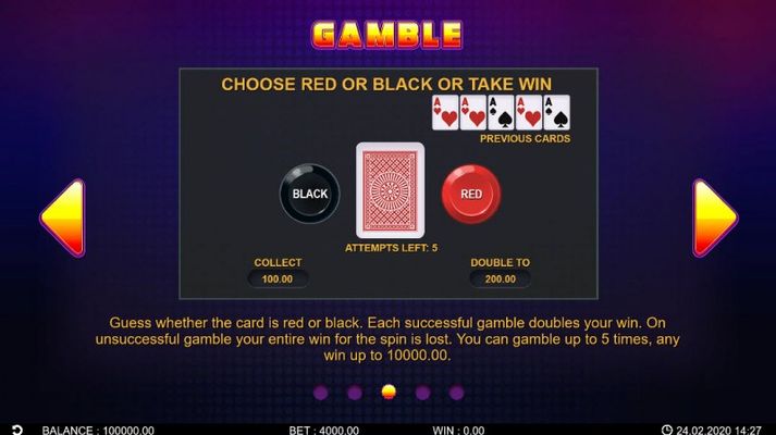 Black or Red Gamble Feature