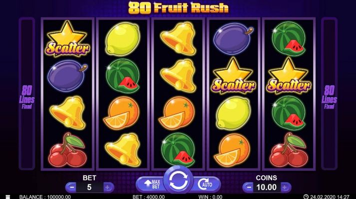 80 Fruit Rush :: Main Game Board