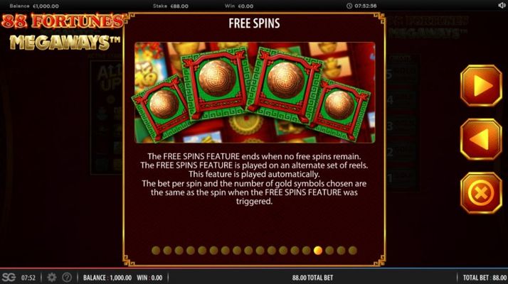 88 fortunes Megaways :: Free Spins Rules