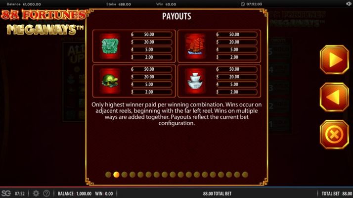 Paytable - Medium Value Symbols